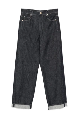Denim Jeans med uppvik