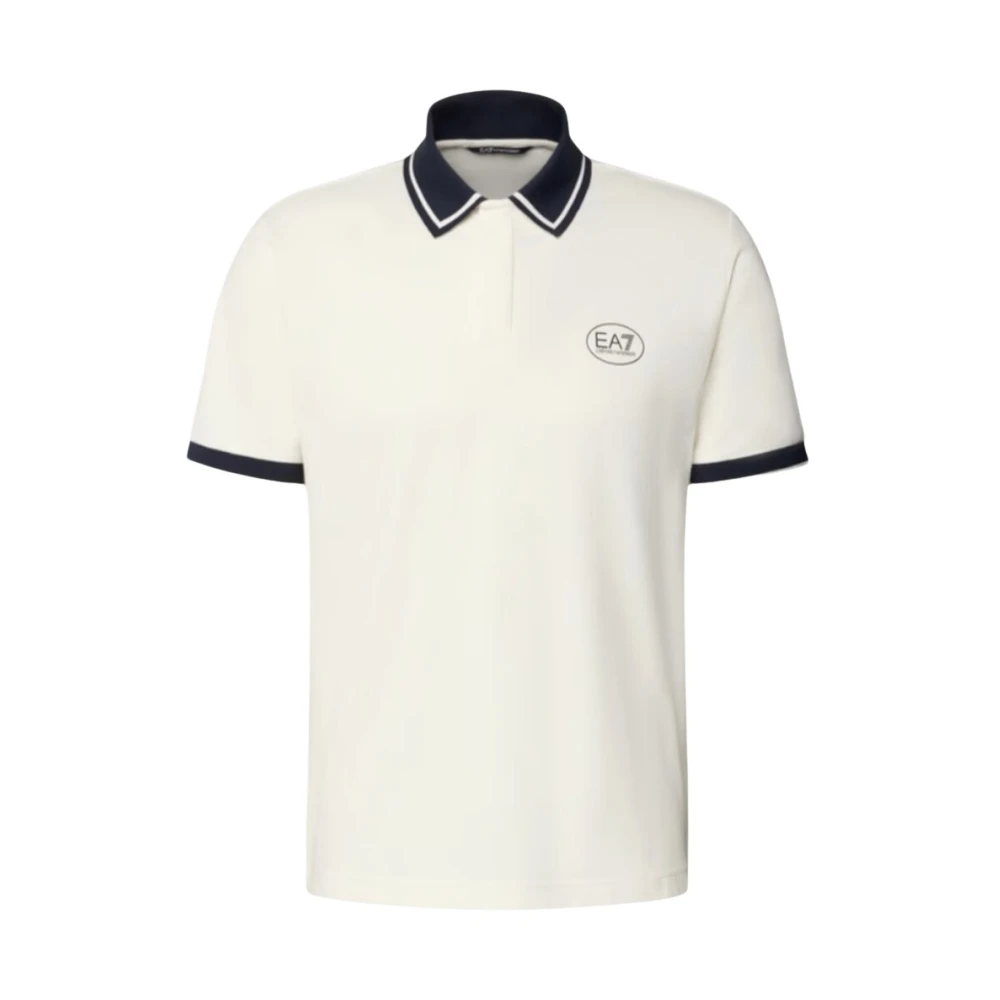 Emporio Armani Ea7 Mannelijk Wit Tops Heren, 2XL, Katoen, Polo Shirt