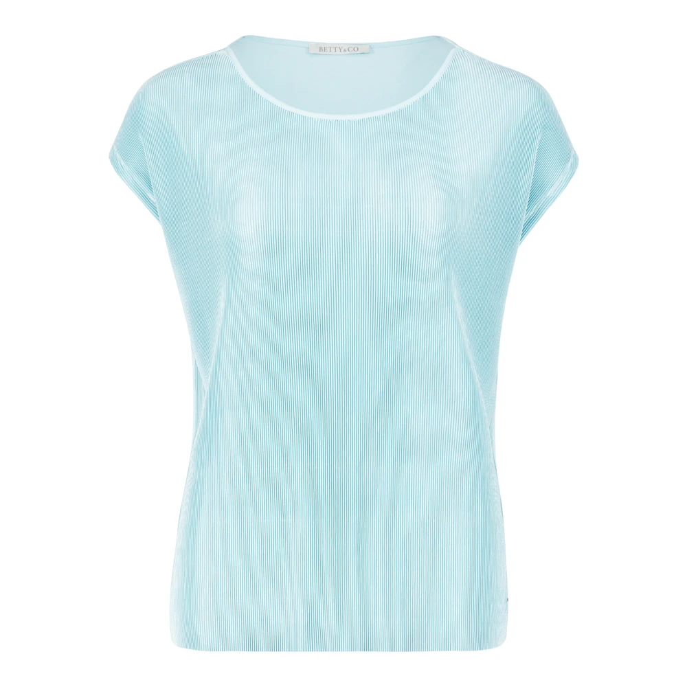 Betty & Co Geplooid blouse shirt Blue Dames