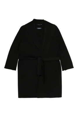 Messi Wrap Coat med Shawl Krage