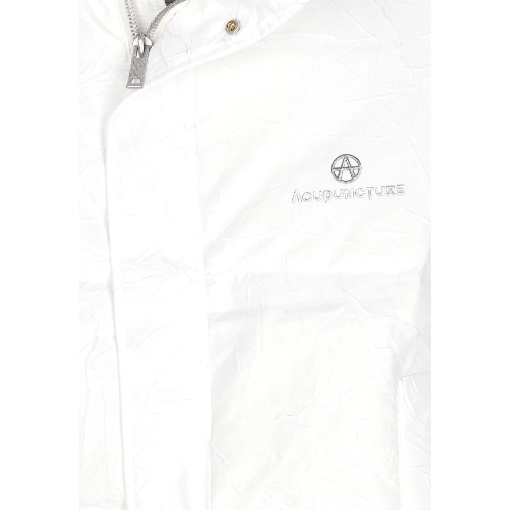 Acupuncture Witte Donsjas met Hoge Kraag White Heren