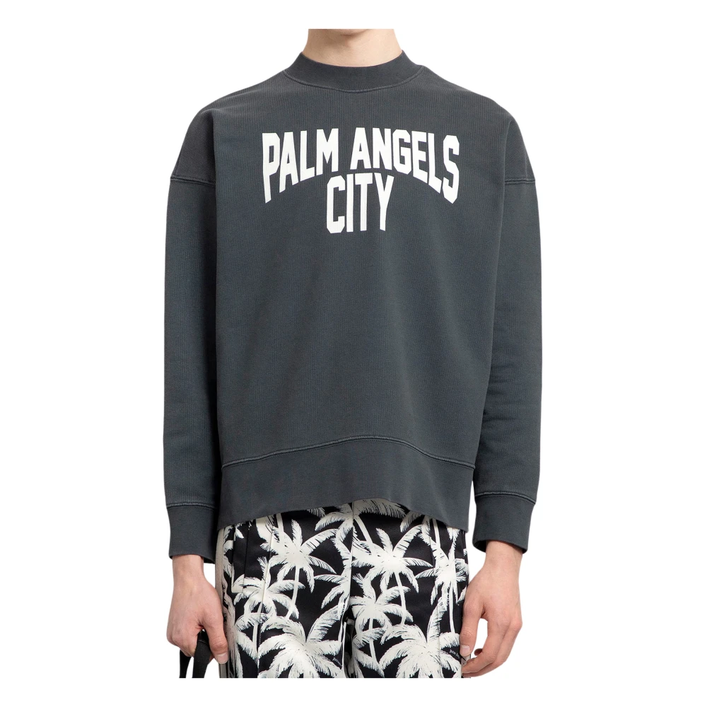 Palm Angels Sweatshirts Gray Heren