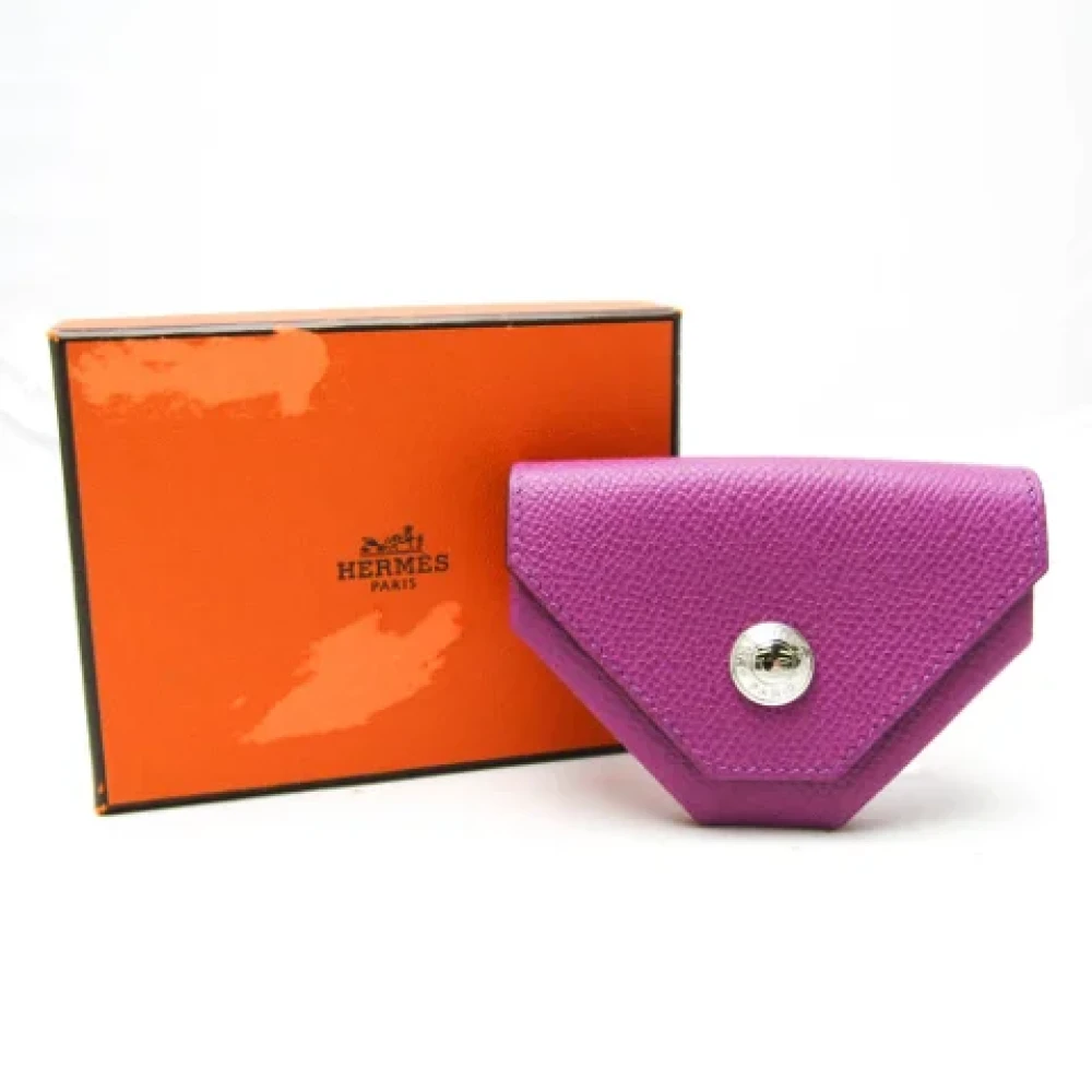 Hermès Vintage Pre-owned Leather wallets Purple Dames