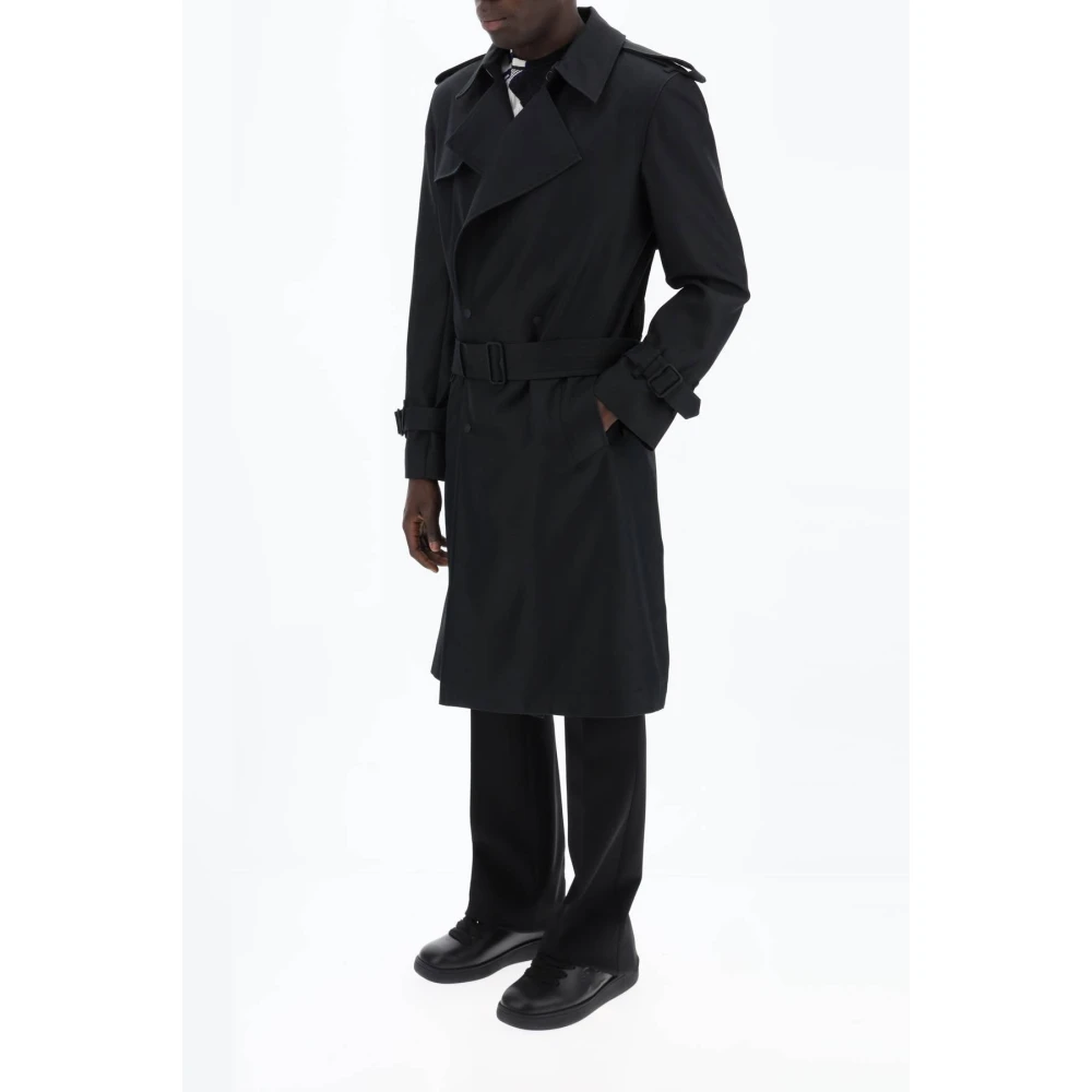 Burberry Single-Breasted Coats Black Heren