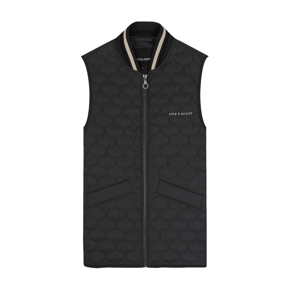 Lyle & Scott Gewatteerde Gilet Jassen Gray Heren