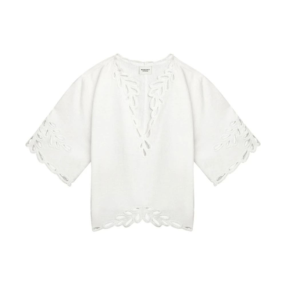 Isabel Marant Étoile Stijlvolle Shana Top voor vrouwen White Dames