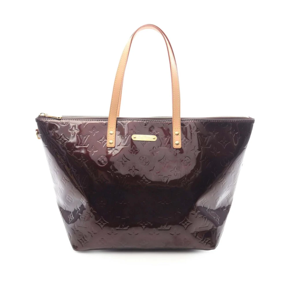 Louis Vuitton Vintage Women's Purple Pre-Owned Monogram Vernis Tote Bag