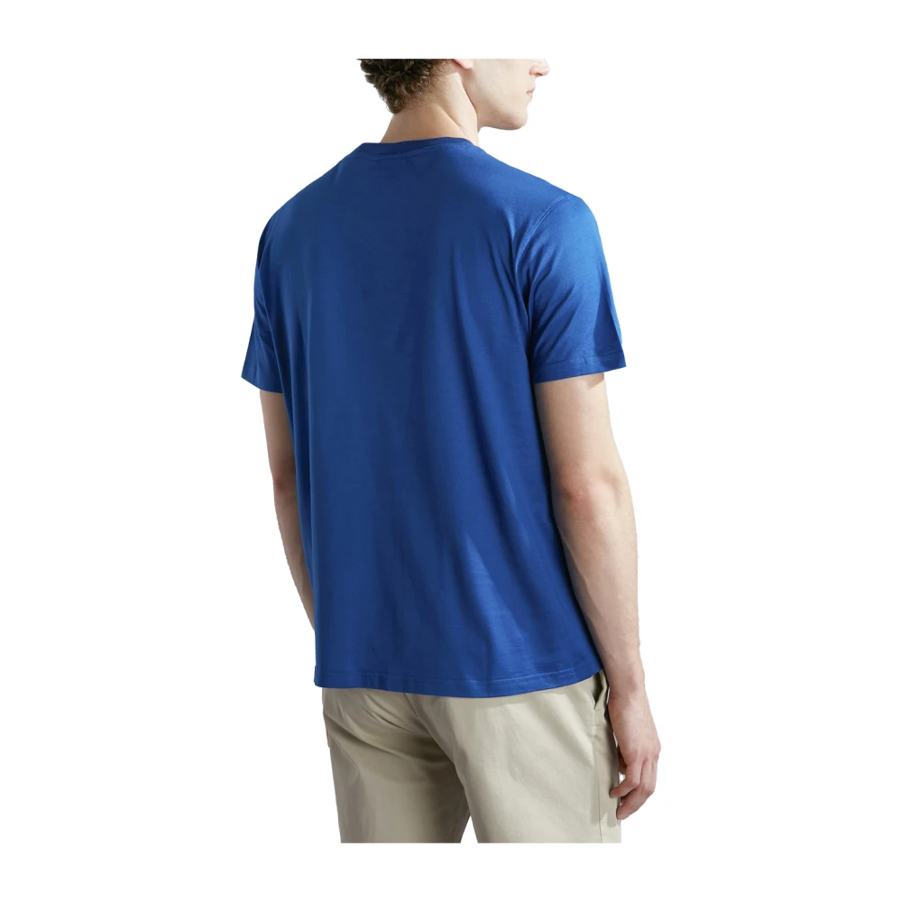 PAUL & SHARK Blauw Katoenen T-shirt Korte Mouwen Regular Fit Blue Heren