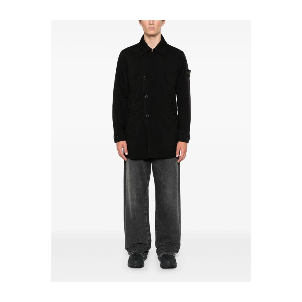Stone Island Stijlvolle Winterjas Black Heren