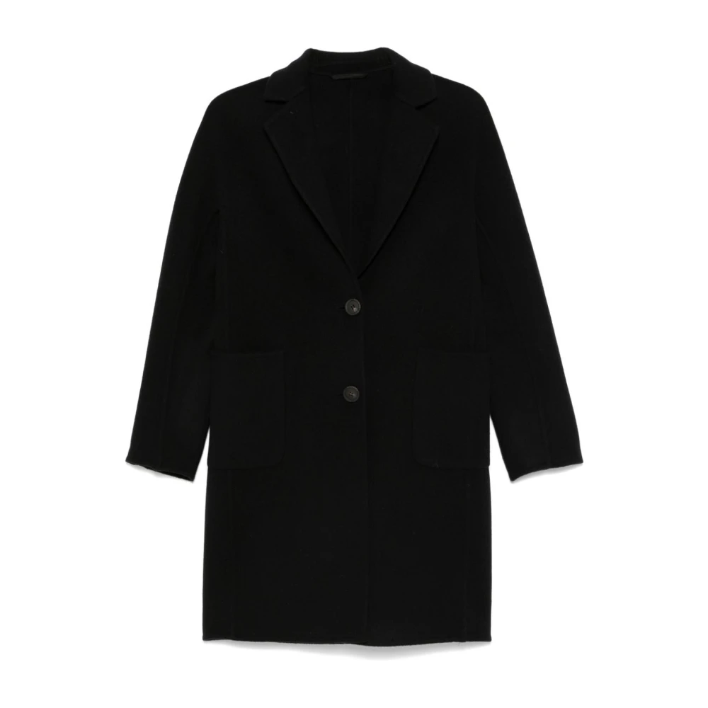 PESERICO Stijlvolle Jas voor Vrouwen Black Dames