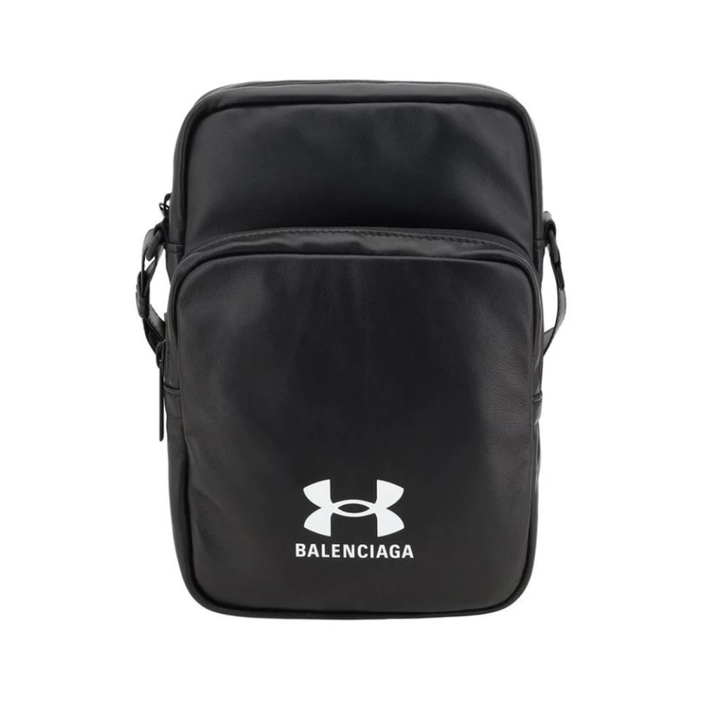 Balenciaga Men's Black Messenger Bags, One Size, Stylish Leather Crossbody Bag