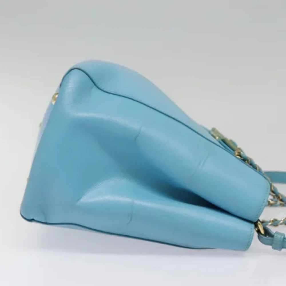 Salvatore Ferragamo Pre-owned Leather handbags Blue Dames