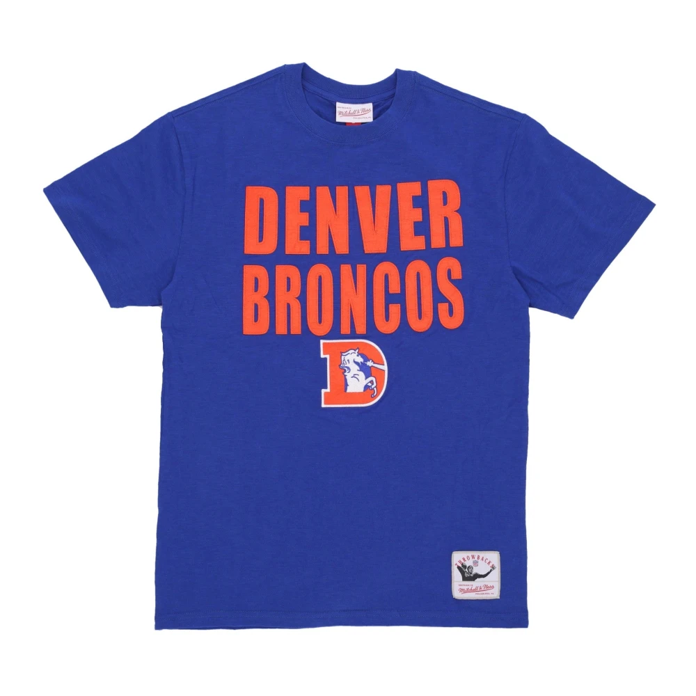 Mitchell & Ness Men's Blue Denver Broncos Nfl Tee Shirt
