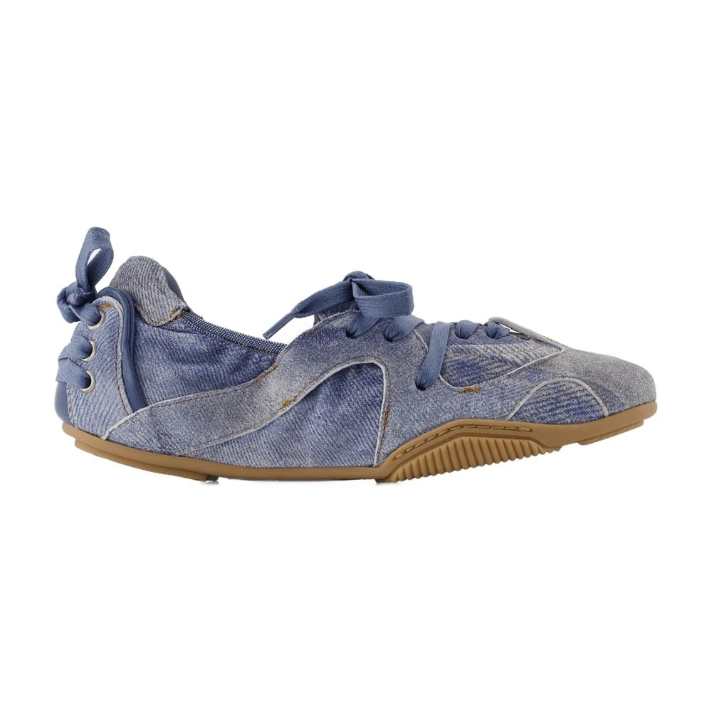 Acne Studios Women's Blue Lace-Up Leather Shoes