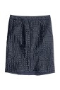 crocodile-effect-leather-skirt