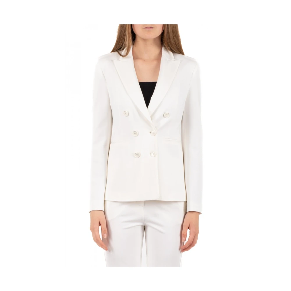 Pinko Women's White Blazers, S, Stylish Jacket