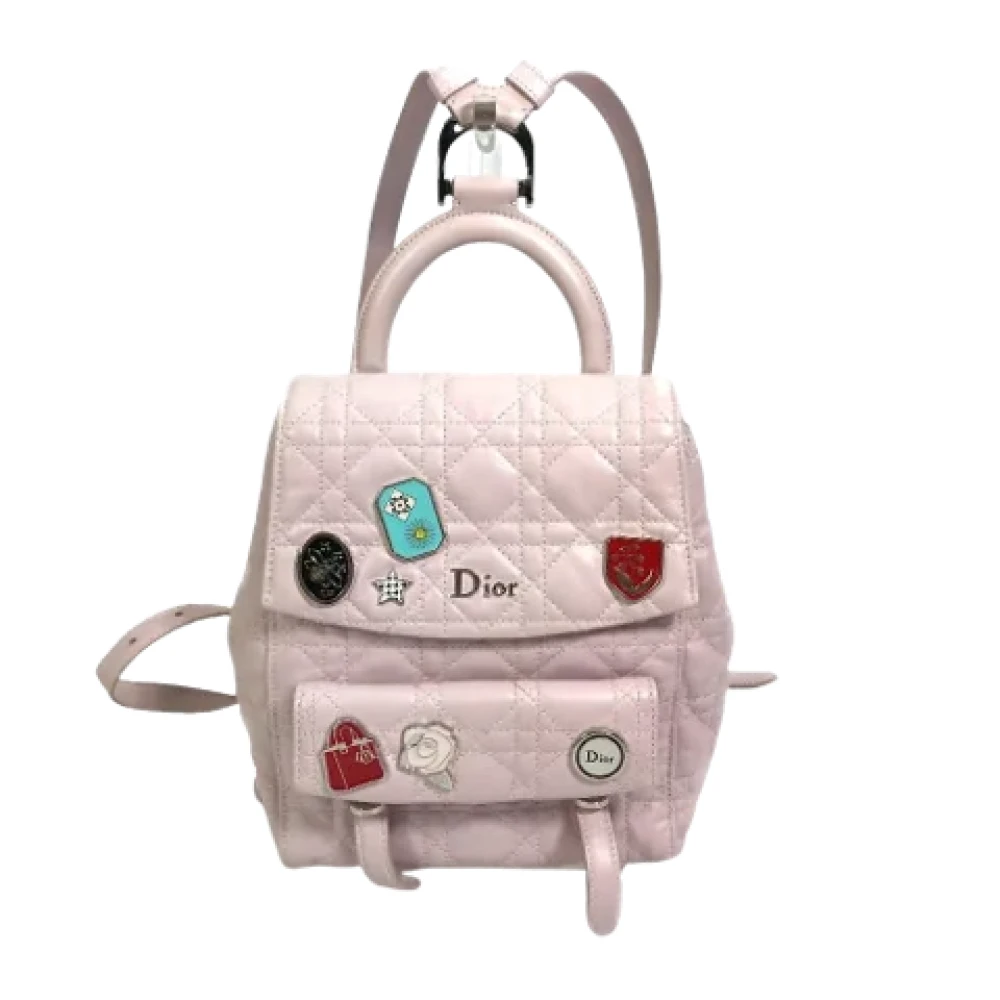 Dior Vintage Pre-owned Leather dior-bags Pink Dames