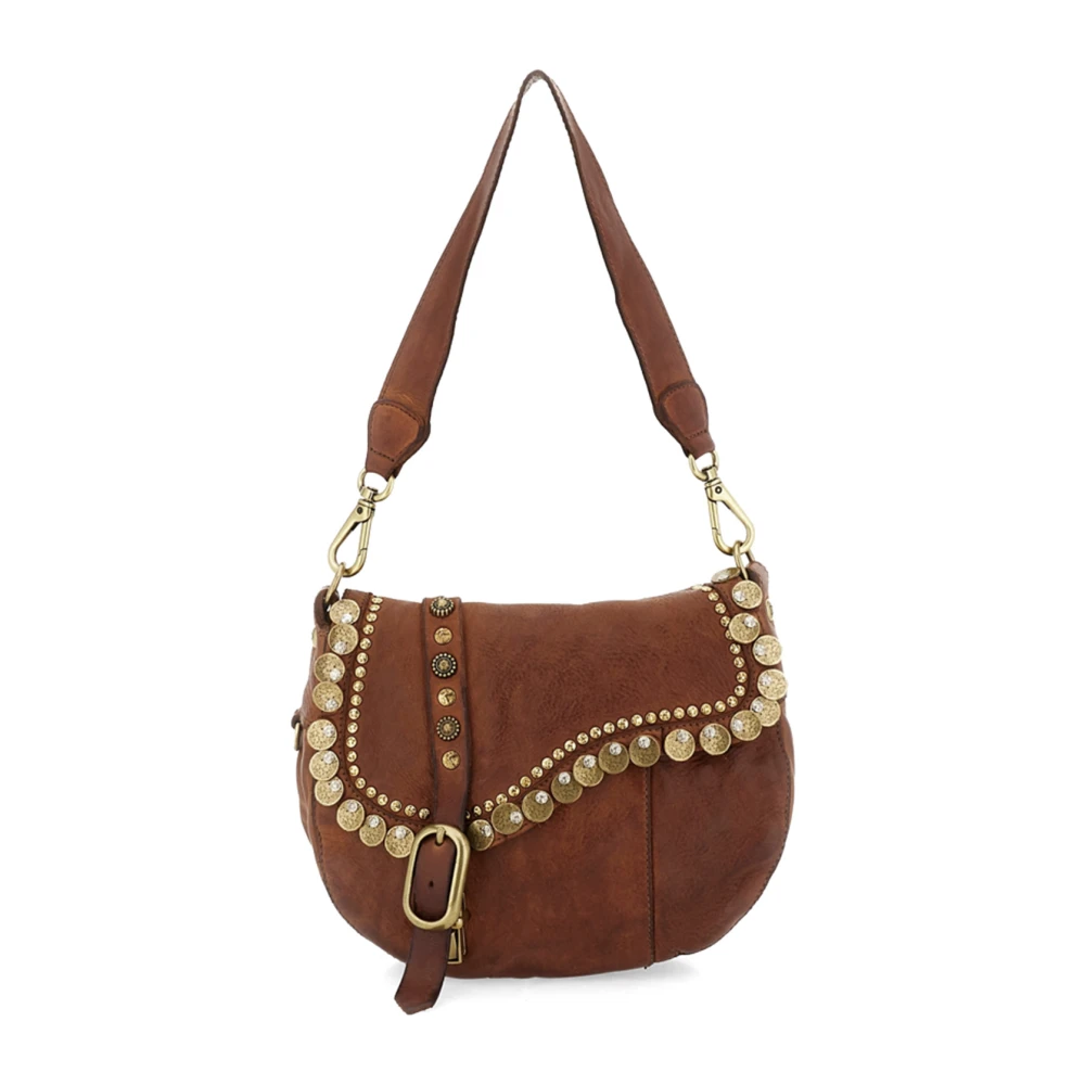 Campomaggi Women's Brown Shoulder Bags, One Size, Leather Shoulder Bag