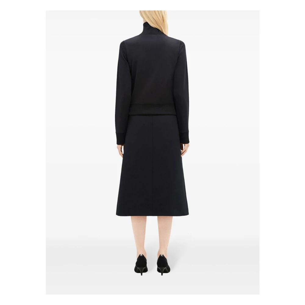 Courrèges Zwarte Jersey Rits Jas Black Dames