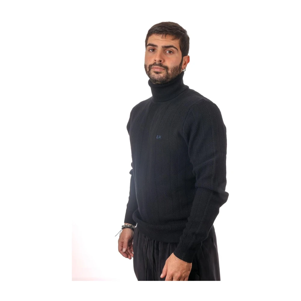 Sun68 Turtle Gebreide Coltrui Black Heren