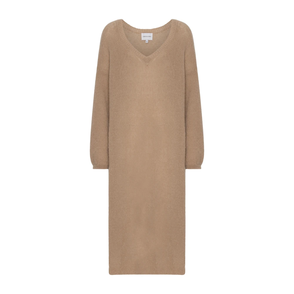 American Dreams Silja Klassieke Pullover Jurk Brown Dames