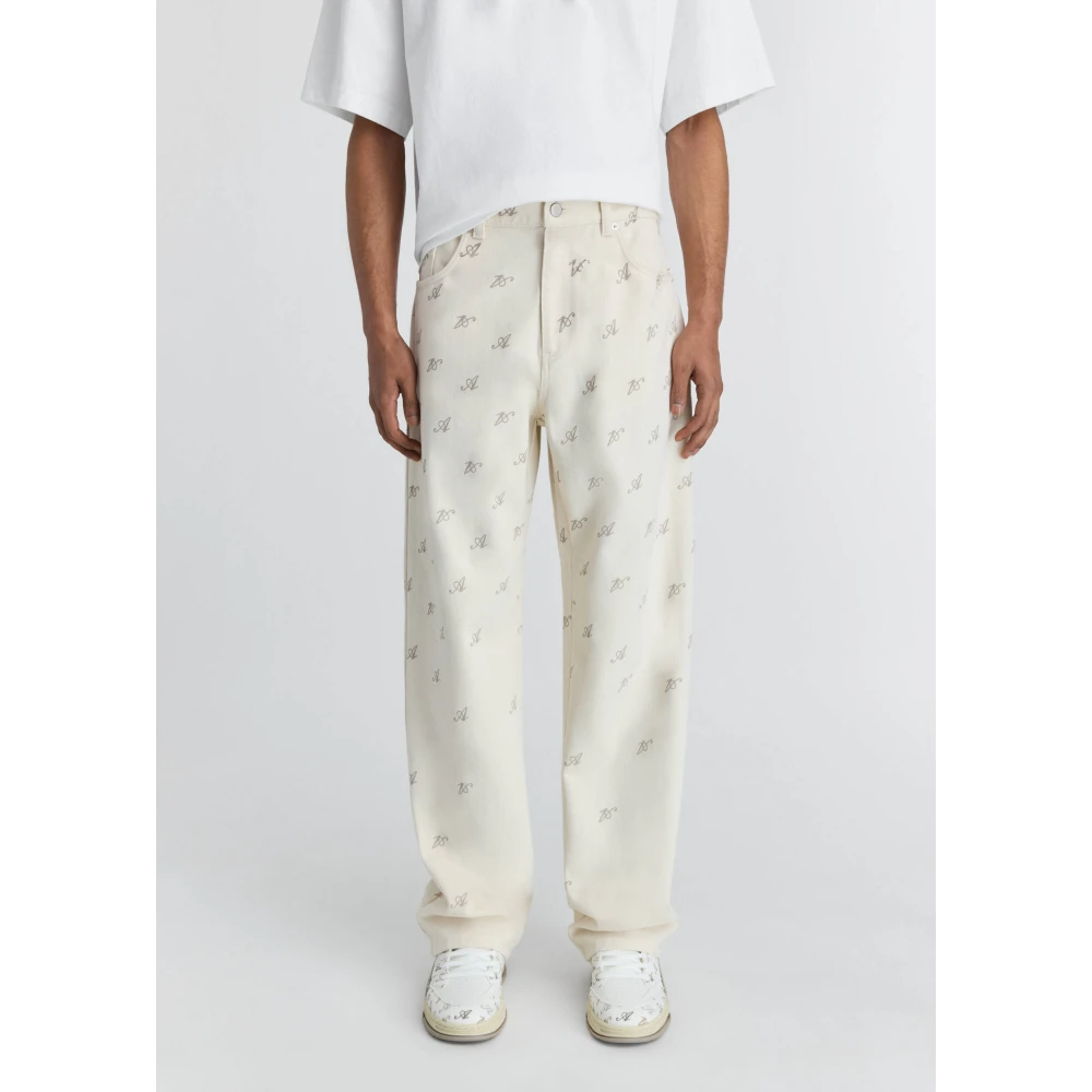 Axel Arigato 10 Years Relaxed Jeans Beige Heren