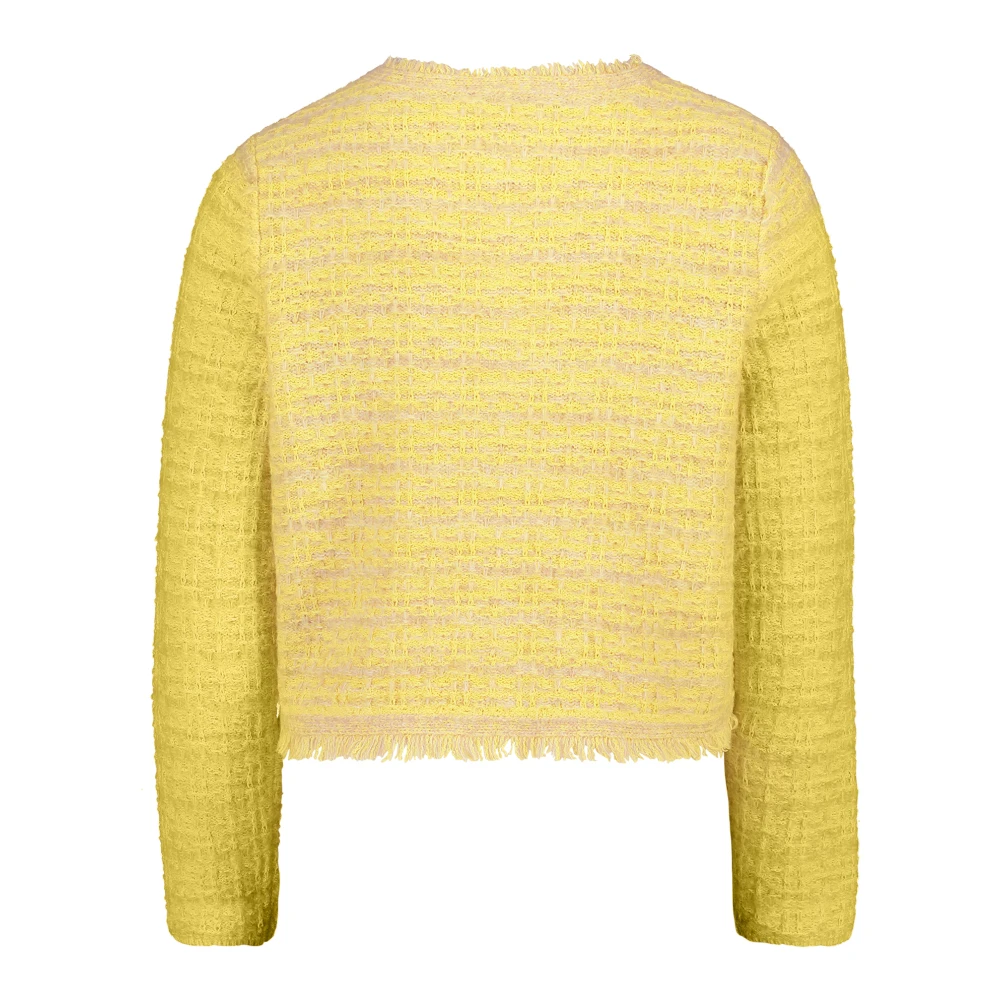 Betty Barclay Gefranjerde Gebreide Vest Yellow Dames