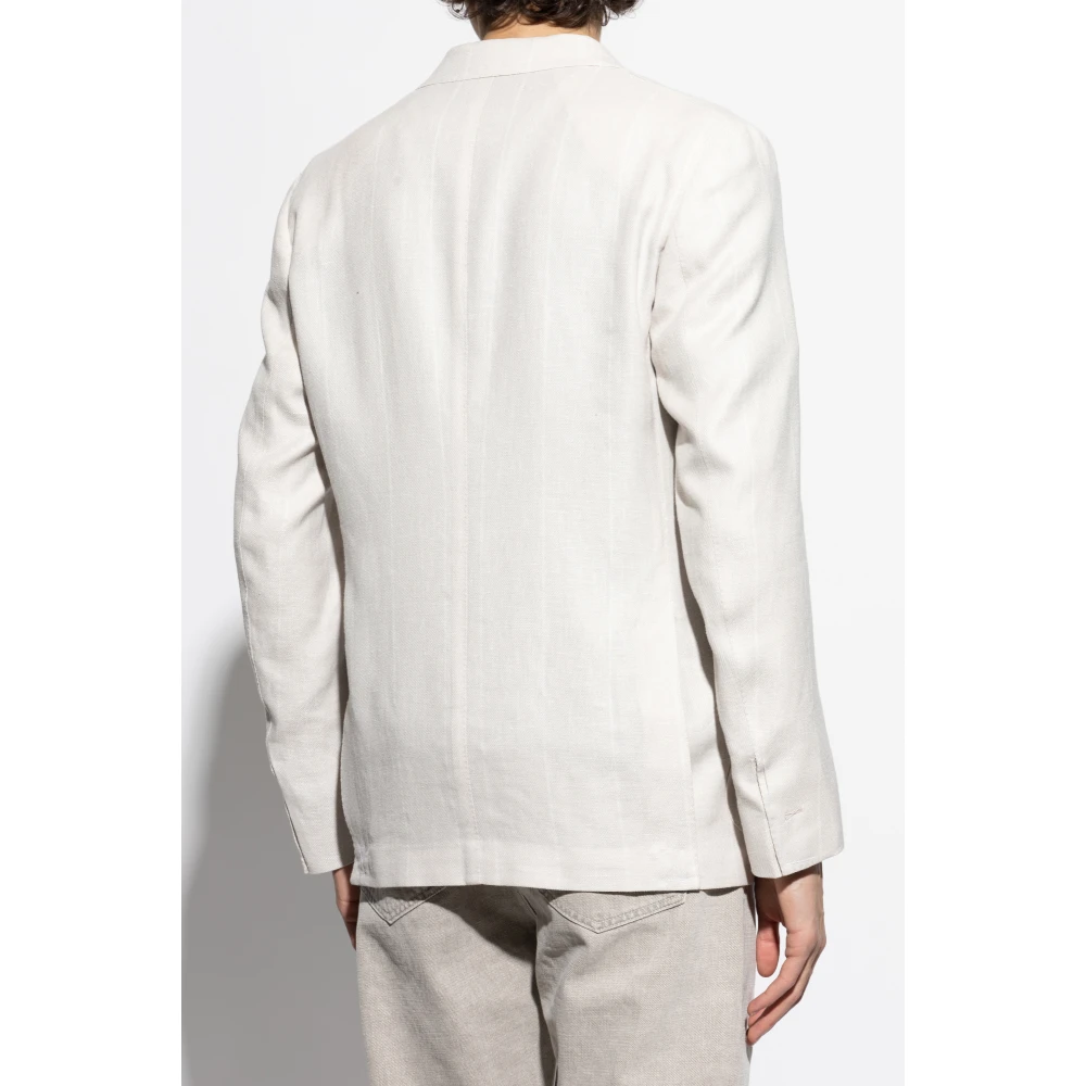 Eleventy Gestreept patroon blazer Beige Heren