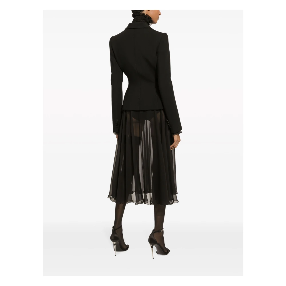 Dolce & Gabbana Zwarte Jas Black Dames