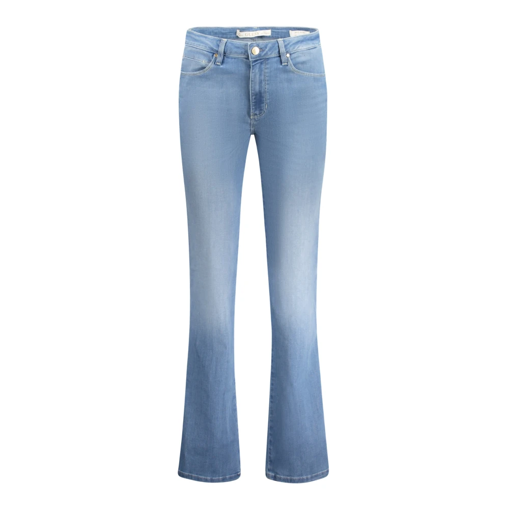 Guess Women's Blue Bootcut Jeans, W28 L34, Denim Mid Rise Jeans