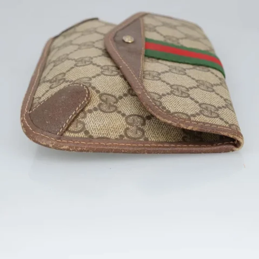 Gucci Vintage Pre-owned Canvas clutches Beige Dames
