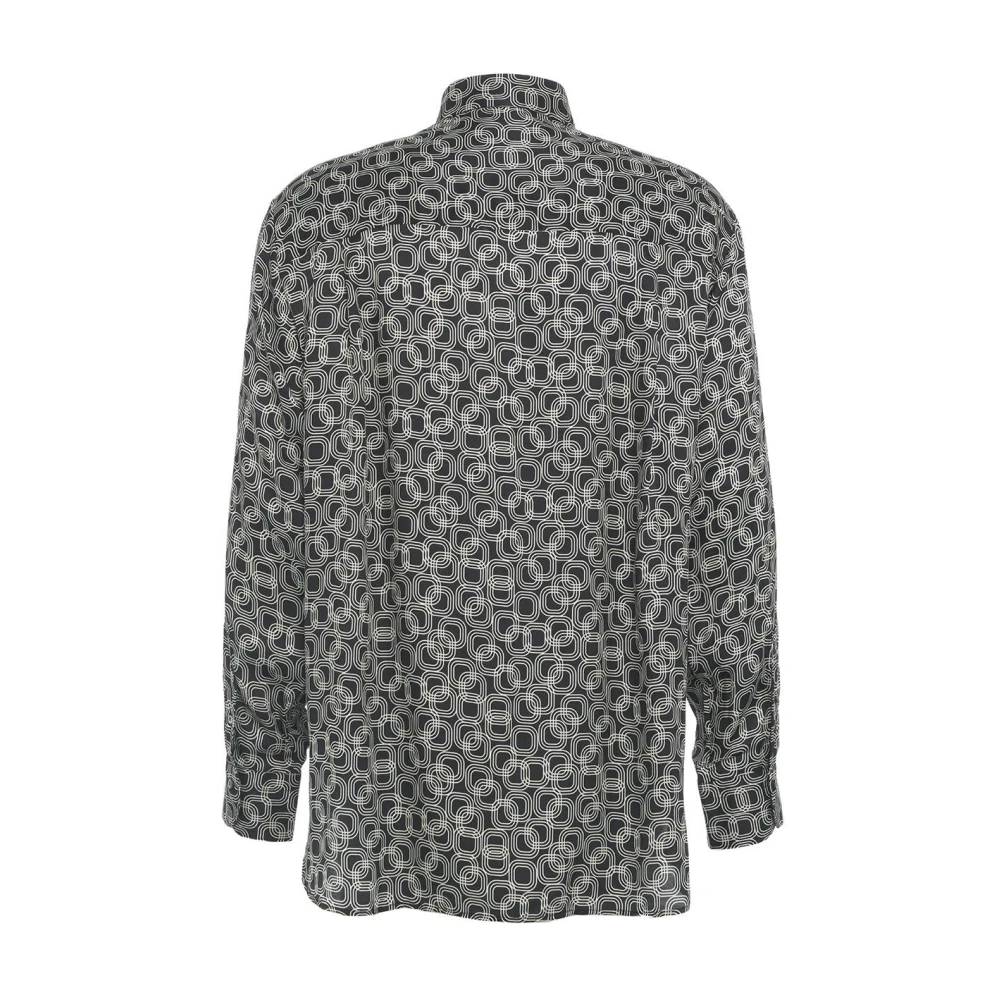 Robert Friedman Stijlvolle Zwarte Blouse met Mooie Print Black Heren