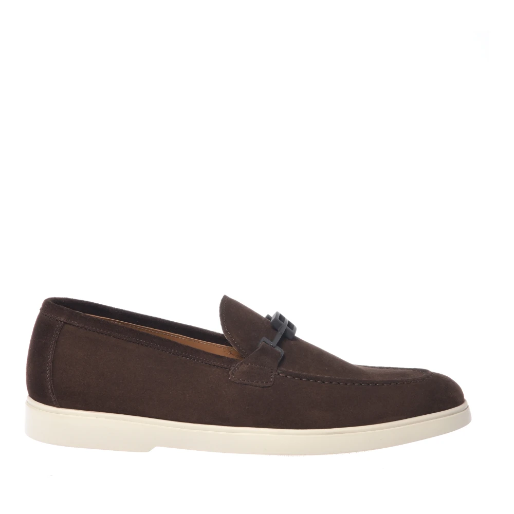 Baldinini Men's Brown Suede Loafer - Loafers - 7 Uk - Shoes