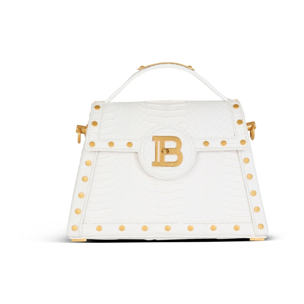 Balmain B-Buzz Dynasty tas in slangenleer White Dames