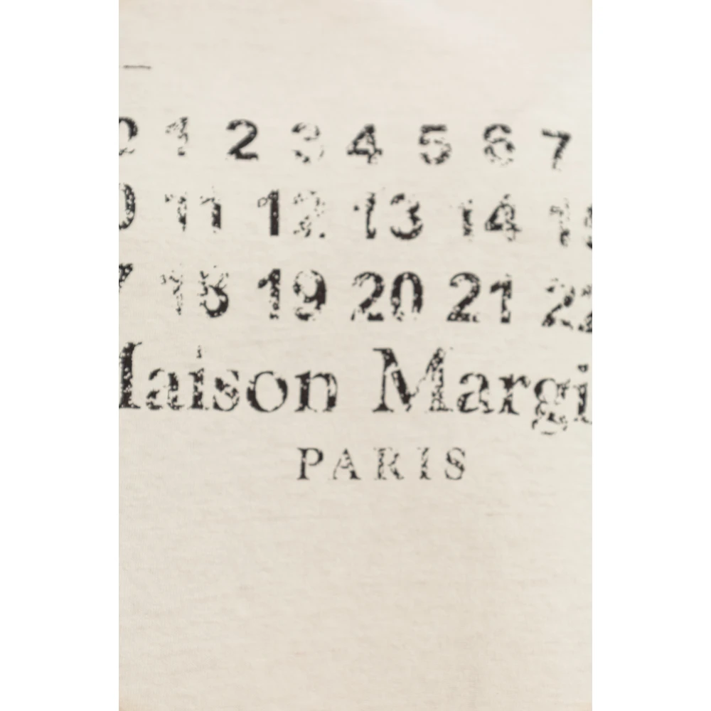 Maison Margiela T-shirt met print Beige Dames