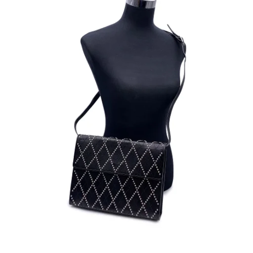 Yves Saint Laurent Vintage Pre-owned Leather shoulder-bags Black Dames