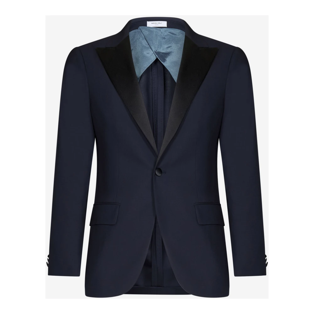 Boglioli Blauwe Single-Breasted Blazer en Broek Blue Heren