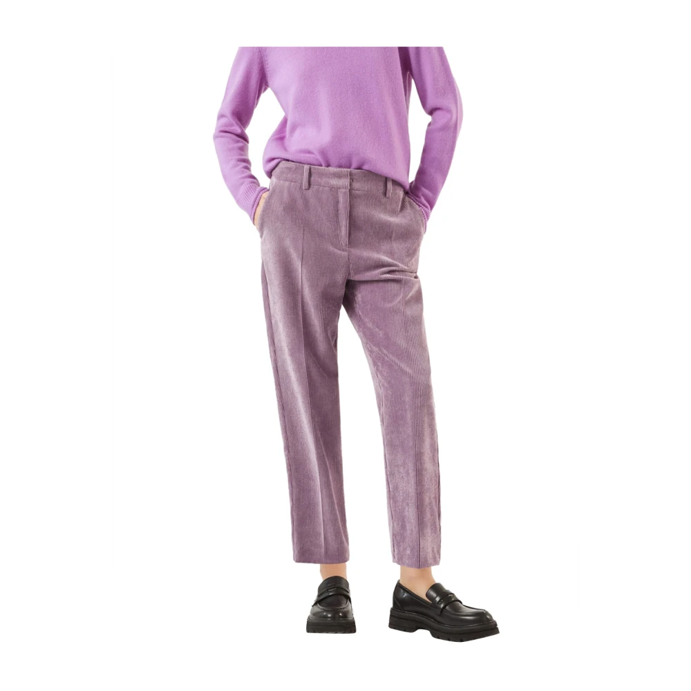 Pennyblack Chique Velvet Slim Fit Enkellange Broek Purple Dames