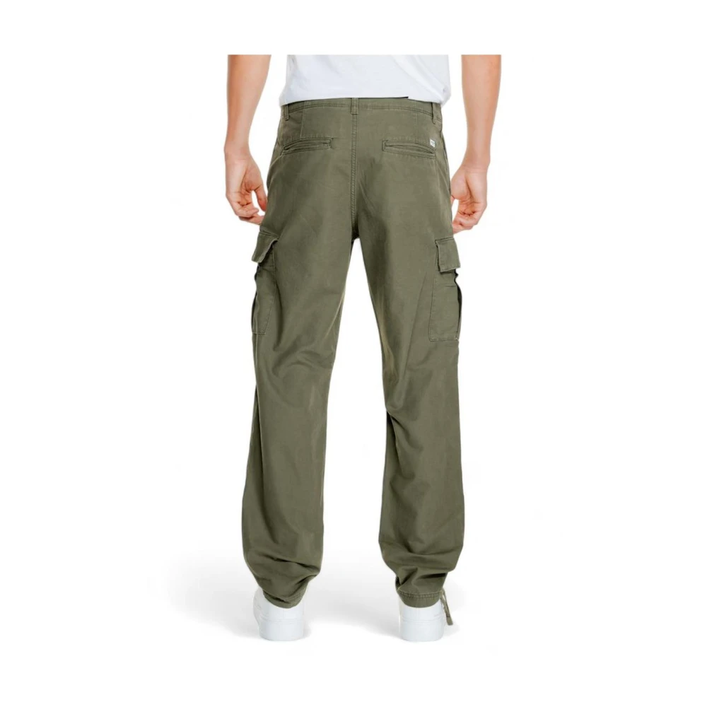 jack & jones Groene Katoenen Cargo Broek Straight Leg Green Heren