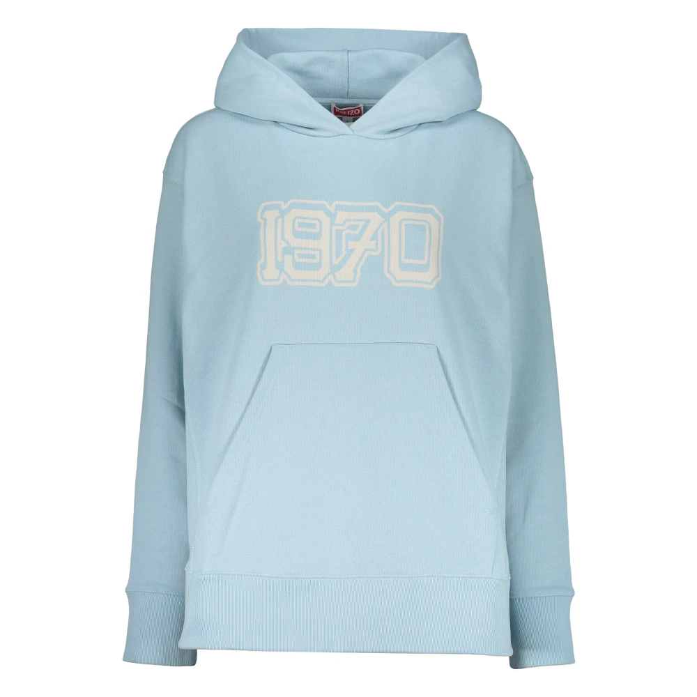 Kenzo Katoenen hoodie met verstelbare capuchon Blue Dames