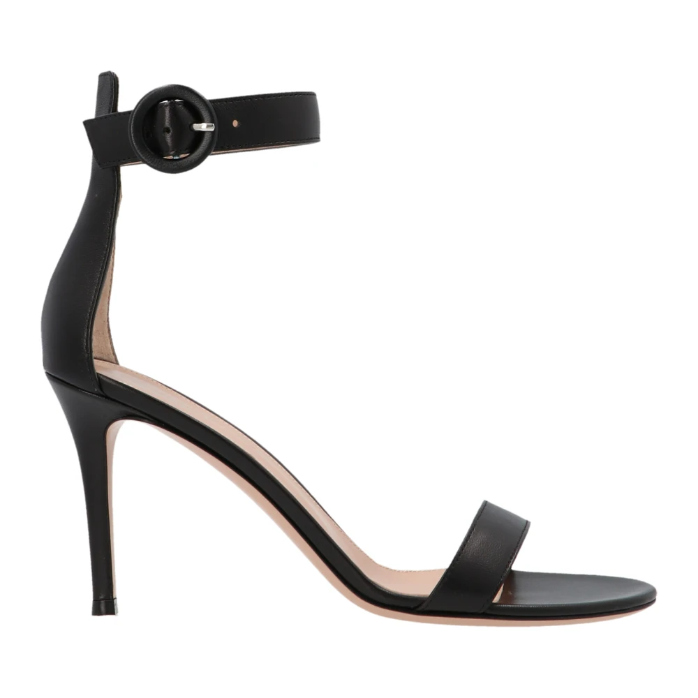 Gianvito Rossi Women's Black High Heel Sandals, 7 Uk, Portofino 85 Sandal
