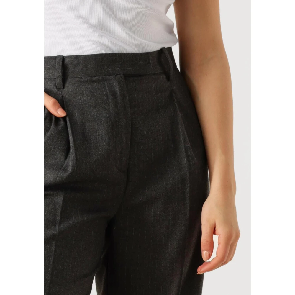 Second Female Elegante Donkergrijze Wake Broek Second Dames Gray Dames