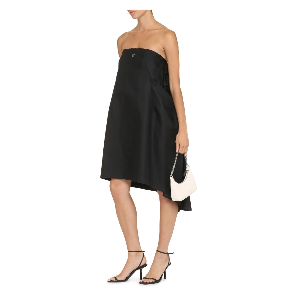 Givenchy Asymmetrische Zoom Nylon Jurk Black Dames