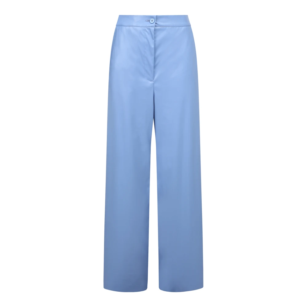 MM6 Maison Margiela Blåa Byxor med Breda Ben för Kvinnor Blue, Dam