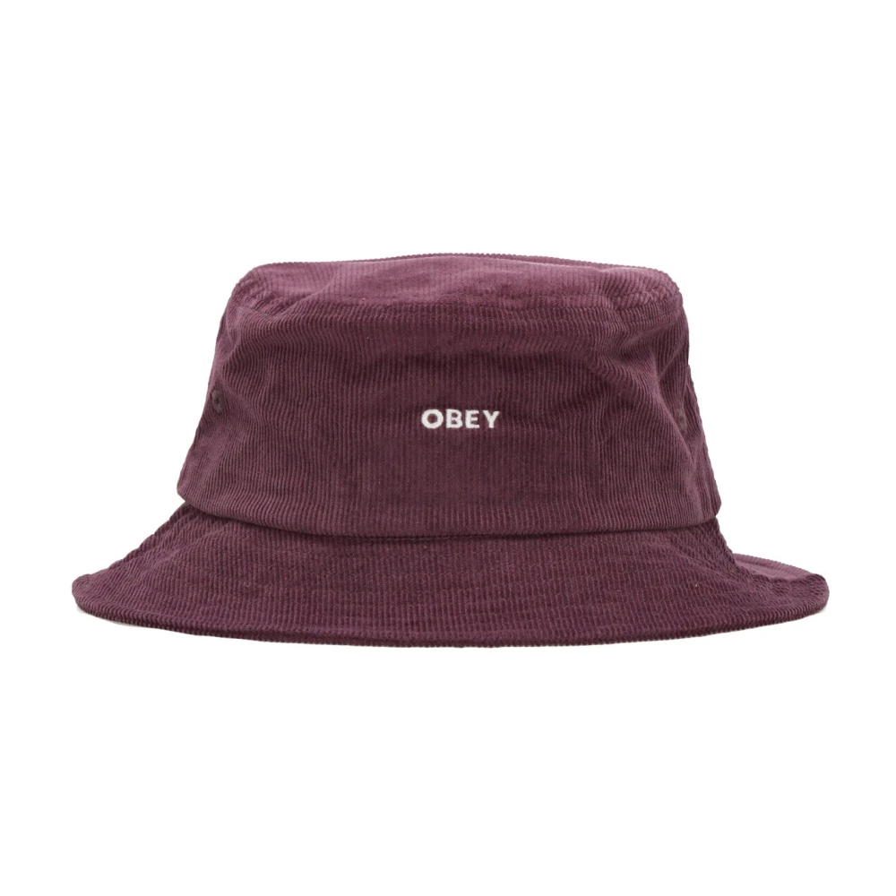 Obey Unisex Brown Corduroy Bucket Hat Plum Perfect