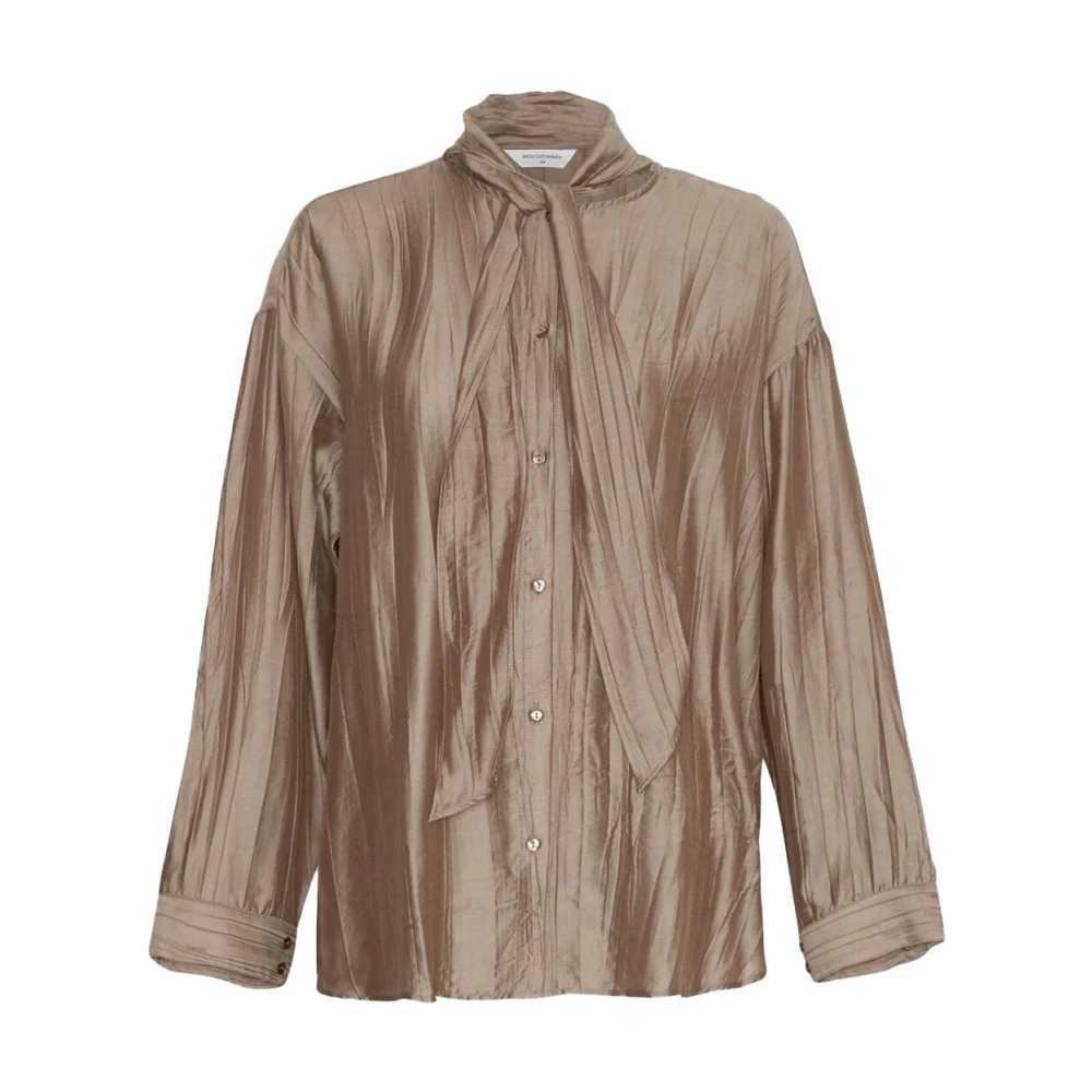 Moss copenhagen Chris Shirt Blouse Lange Mouw Brown Dames