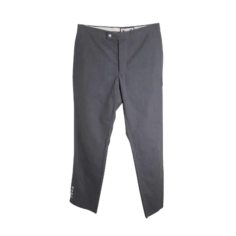 Moncler Pre-owned Cotton bottoms Gray Heren