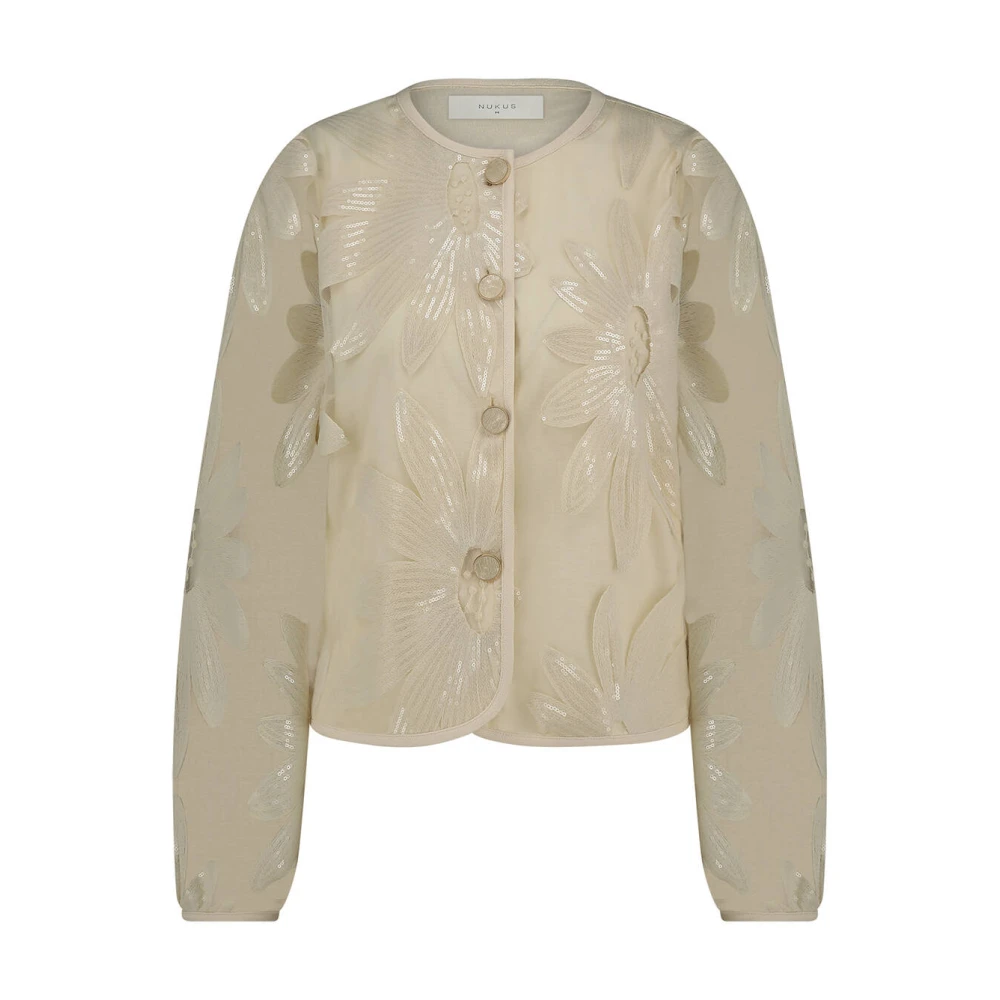 Nukus Millie Paillet Vest Beige Dames