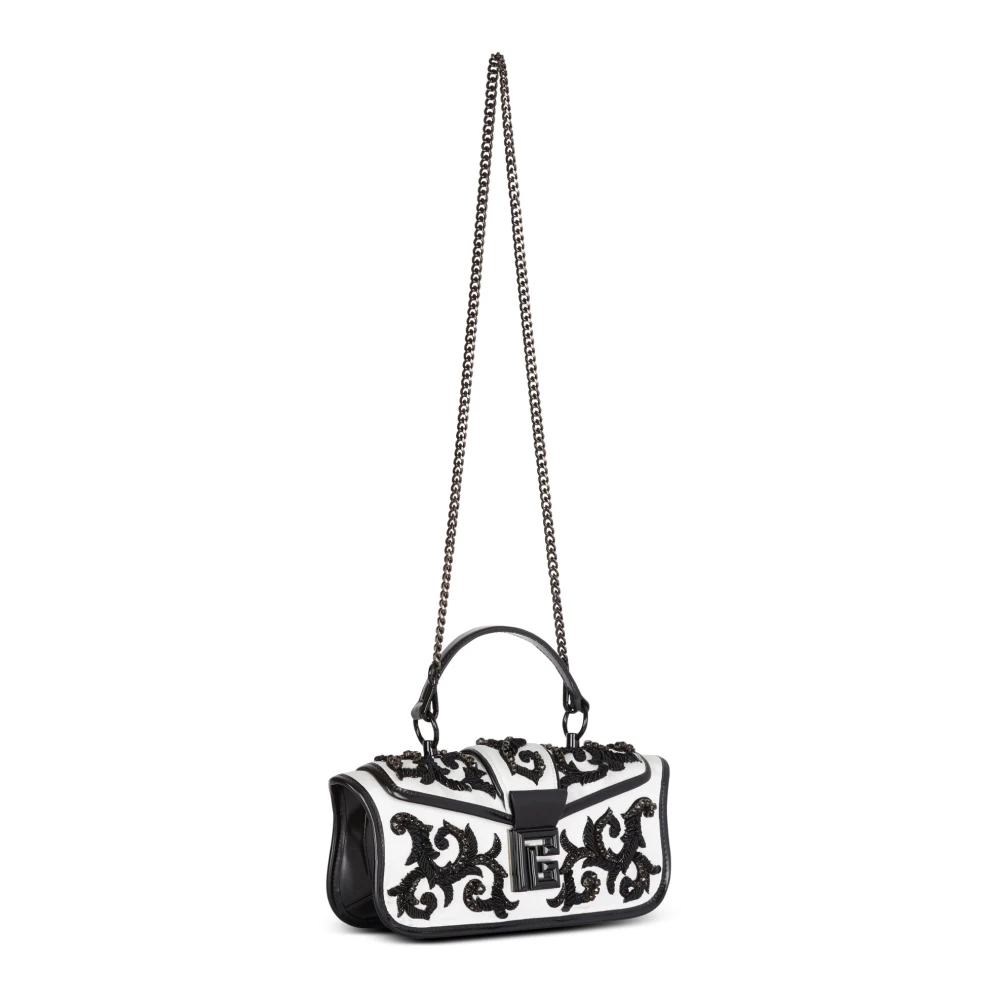 Balmain Blaze Pouch Satin Tas White Dames