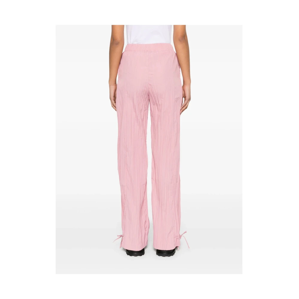 Stine Goya Blush Pink Elastische Taille Plissé Broek Pink Dames